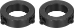 hankekaart 2 x Double Split Shank Collars, 22mm Bore Two Piece Clamp Collar, 35mm OD, 10mm paksus, s&uuml;sinikterasest, Lock Collar Clamp koos komplektkruvidega (must oksiid)