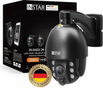 INSTAR IN-9420 2K+ Black - LAN/PoE/WLAN Surveillance Camera with AI (AI) - IP Camera - PIR - Controllable PTZ - Indoor and Outdoor Use - Audio - HomeKit - MQTT
