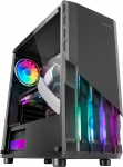 Mars Gaming MC-X2 Black, PC Gaming ATX korpus, FRGB terasest esiosa, 2 ventilaatorit, 12 cm FRGB, t&auml;is k&uuml;lgaken