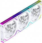 Jungle Leopard Interstellar-V2RS Daisy Chain RGB PC-ventilaator 120 mm, pakett 3, 1850 RPM/68CFM/2.4 mmH2O, 5V3PIN ARGB ja 12V4PIN PWM ventilaator (valge tagasip&ouml;&ouml;ratud laba)