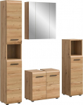 xonox.home 4-osaline vannitoakombinatsioon Ice 150 x 185 x 30 cm korpuse ja esiosa Artisan Oak Replica - kaasaegne vannitoam&ouml;&ouml;blikombinatsioon - stiilne, kompaktne ja mitmek&uuml;lgne