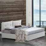 Talamo Italia - Noemi valge kunstnahast kaheinimese voodi - 100% Made in Italy - eesmine avaus - sobib madratsile 120 x 190 cm