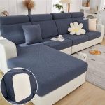 TOPCHANCES diivanil istmepadja katted - Pehme Stretch diivanikate diivanipadja katted, diivanil istme katted diivanikatted L kuju, diivanipadja katted diivanil Slipcover (Dark Navy Weave)