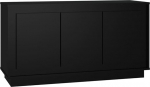 vidaXL Sideboard, sahtlitekk, palju hoiuruumi, mitmeotstarbeline kapp Sideboard elutuppa, kapp, k&uuml;lgkapp, kaasaegne, mustast puidust materjalist.