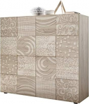 VE.CA Takao Storage Cabinet for Living Room Bedroom Laminated Oak Wood with Screen Print