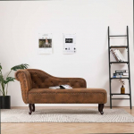 ZEYUAN Chaise Longue, Chaise Longue, diivanvoodi, diivanvoodi, diivanvoodi, tugitool, pruun mokkapadi v&auml;limus