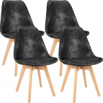 4 s&ouml;&ouml;gitooli komplekt, t&auml;ispuidust p&ouml;&ouml;gijalad, skandinaavia retro disain, mugav tooli, elegantne k&ouml;&ouml;gitooli, s&ouml;&ouml;gitooli s&ouml;&ouml;gilauda, must