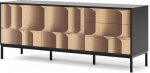 Vicco Eliza Lowboard Black Oak 150 x 60 cm koos 3 sahtliga hoiustamiseks ja TV-alusega