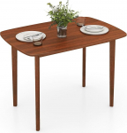 LIFEZEAL s&ouml;&ouml;gilaud 110 x 78 cm, puidust k&ouml;&ouml;gilaud 2-4 inimesele, ristk&uuml;likukujuline s&ouml;&ouml;gilaud tugevate puidust jalgadega, puidust laud k&ouml;&ouml;ki, s&ouml;&ouml;gituppa ja elutuppa, p&auml;hklipuust