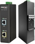 PROCET DIN Rail PoE Injector Gigabit 60W t&ouml;&ouml;stuslik IEEE802.3bt Ethernet PoE Power Injector Adapter, -40 ℃ kuni 65 ℃, 6KV PoE &uuml;lepingekaitse IP-kaamera, traadita AP, WiFi juurdep&auml;&auml;suks