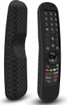 Kaitsekott LG AN-MR21GA/AN-MR21GC puldi jaoks, Silikoonist kaitsekott, OLED TV 2021, LG Magic Remote Controller Sleeve Skin Holder Battery Back Protector Universal - must