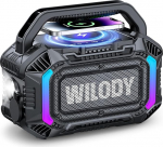 Wilody Bluetooth-k&otilde;lar, traadita 100W valju v&auml;lisk&otilde;lar bassiga, IPX7 veekindel, ujuv, 20H m&auml;nguaeg, kerge, kaasaskantav k&otilde;lar TWS-iga t&ouml;&ouml;ks, v&auml;ljas, garaažis kasutamiseks.