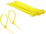 TERF&reg; Kabelbinder, fluoreszierend, gelb, 200 mm x 4,8 mm, Premium-Nylon, sicherer Selbstverriegelungsmechanismus, Kunststoffbinder f&uuml;r Zuhause, B&uuml;ro, Garten, Garage, Werkstatt, Heimwerker, 100 St&uuml;ck