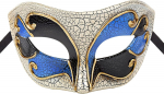 JewelryWe Veneetsia mask Meeste Vintage pool mask koos pisaraefektiga gootiline pallimask Phantom The Opera kost&uuml;&uuml;mi aksessuaar Halloweeni karnevalipidu maskiball Cosplay Unisex