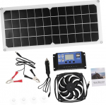 OFFSCH Solar Panel Set Solar Attic Fan Growing for Greenhouse