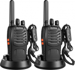 Baofeng Walkie Talkies PMR446 kahesuunaline raadio Professional Long Range 16 kanaliga VOX laetav Walkie Talkie BF-88X, sisaldab k&otilde;rvaklappe, akut ja laadijat (2 tk)