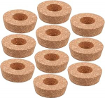 HEMOTON Pack of 10 Hydroponics Vase Cap Cork Planter Stopper Hydroponics Container Cork Glass Planter Cork Lid Cork Stopper with Hole Vase Flower Pot
