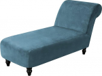 Topchances Velvet Chaise Lounge Cover Stretch Luxury Armless Slipcover Pet Furniture Recliner Diivan Slipcovers elutuba magamistuba Lounge (Peacock Blue)