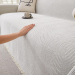 HAOMAIJIA libisemisvastane diivanikate, diivanikate 3 padja jaoks, diivan, pestav, sektsiooniline diivanikate koertele, lemmikloomade m&ouml;&ouml;bel, diivanikate, tekk elutuppa (Off White, 91 x 133 tolli)