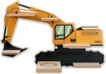 Kreative Feder riiul "Excavator" Sobib Tonieboxile ja Toniesile 40 metallplaadiga Tonie figuuride paindlikuks kinnitamiseks (Excavator)