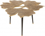 riess-ambiente.de Dekoratiivne kohvilaud Ginkgo Leafs 75 cm kuldne k&auml;sitsi valmistatud metallist kohvilaud