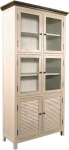 Country House m&ouml;&ouml;bli vitriinkapp Brittany Country House kapp Vintage Look Cream White