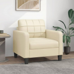 Tidyard tugitool Diivan Diivan Kangas diivan K&uuml;lalissohva Lounge diivan Pehmendusega diivan Elutoa diivan Club diivan istme m&ouml;&ouml;bel elutuppa magamistoas kontorisse Flat Cream 60 cm Faux nahk