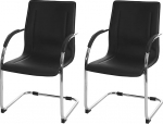 Mendler Samara 2 s&ouml;&ouml;gitoolist koosnev komplekt Cantilever k&ouml;&ouml;gitool Recliner tool Steel Black