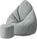 DreamRoots Bean Bag 80 x 80 x 120 cm - Bean Bag koos seljatoe ja jalatsi ning kattega - istmepadi p&otilde;randale t&auml;iskasvanutele koos t&auml;idisega M