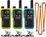 BAOFENG GT-18 Walkie Talkie PMR446 litsentseeritud tasuta raadio t&auml;iskasvanutele lastele, laetav Walky Talky 1500 mAh aku, Dual PTT, 16 kanalit, skaneerimine, taskulamp telkimiseks, matkamiseks, 3-pakett