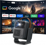 WANBO Togo Pro Akku Smart Beamer Google TV Netflix, Tragbar Projektor mit 3,5h Akku f&uuml;r Outdoor & Heimkino, Native 1080P 500 ANSI, KI Autofokus Auto-Trapez, 27dB Leise, WLAN Bluetooth, 360&deg; St&auml;nder
