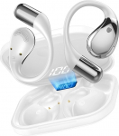 Open Ear Kopfh&ouml;rer Bluetooth 6.0 mit HD Mic, Kopfh&ouml;rer Kabellos Bluetooth HiFi Stereo mit Ohrhaken, 40H Spielzeit, Bluetooth Kopfh&ouml;rer mit LED-Anzeige, IP7 Wasserdicht Ohrh&ouml;rer f&uuml;r Sport, Wei&szlig;