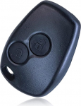 2 nupu asenduskaugjuhtimispuldi Flip Key Fob Shell Fix, must, plastik, &uuml;hildub Renault, Opel, Vauxhall, Dacia, Master, Sandero, Logan, Movano, Vivaro'ga.