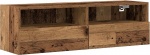vidaXL Rustic TV Stand for TVs up to 55 Inches - Lots of Storage Space with Two Shelves - Old Finish - Robust Construction - Perfect for Living Rooms and Entertainment Rooms