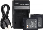 DSTE CGR-S006E Li-Ionen Batterie (2-Pack) und Micro USB Ladeger&auml;t Anzug kompatibel mit Panasonic CGR-S006, CGR-S006A1B, CGA-S006, DMW-BMA7.