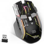 G6 Tri-Mode Mouse, juhtmega 2.4G Bluetooth hiir t&uuml;&uuml;p C, 11 RGB taustavalgustusega, mehaaniline m&auml;nguhiir 10 nupu ja tulekahju nupuga, reguleeritav DPI, Windows