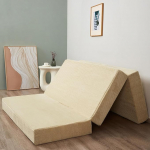 MAXYOYO kokkupandav Corduroy madrats, kolmekordne p&otilde;randapadi, paks, pestava kattega, ruumi s&auml;&auml;stev k&uuml;lalistele (Camel, 135 x 190 cm-10 cm)