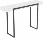 Konsoollaud, valge konsoollaud, metallist ja marmorist diivanilaud saali jaoks, kitsas baarilaud, lihtsustatud pikk laud magamistoas fuajees