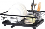 VIDECOR Geschirrtrockner &ndash; Geschirrst&auml;nder f&uuml;r Die K&uuml;chentheke mit Besteckhalter, Langlebiger Edelstahl, Geschirrst&auml;nder f&uuml;r Verschiedenes Geschirr, Einfache Installation, Kompakt,A