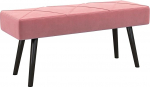 HOMCOM Multifunctional Stool Bed Foot Stool Bed Foot Stool Modern Bed Bench Bedroom Bench with Steel Feet and Padded Seat Load Capacity 120 kg for Entrance Area Hallway 100 x 36 x 45 cm Pink