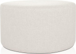 Deshome Footstool Diameter 80 cm Handmade Made in Italy Stool for Sofa Living Room Bedroom - Puff Venere (Cream White)