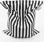 Beauty.Scouts Kinzler Bean Bag Stripes Sobib sise- ja v&auml;litingimustes kasutamiseks 140 x 180 cm istmepadi V&auml;rviline lihtne v&auml;rv must