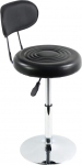 FURWOO Stool PU nahast t&ouml;&ouml;koha tool Pulley Mini Stool joonistamise stool Sobib Barbershop Salon Multitask Swivel Stool koos seljatoega (must)