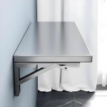 Kokkupandav seinalaud, roostevaba teras, kokkupandav laud, kandev&otilde;ime 50 kg, k&ouml;&ouml;gilaud, puhvetilaud v&auml;ikestesse ruumidesse, pesuruumi (120 x 40 cm/47,2 x 15,7 tolli)