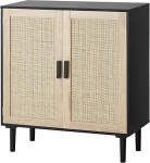 VEVOR rotangist kapp 1 tk hoiukapp 2 magnetilise uksega Sideboard Buffet kapp reguleeritavate riiulitega Ideaalne esikusse sissep&auml;&auml;suala elutuppa v&otilde;i k&ouml;&ouml;ki