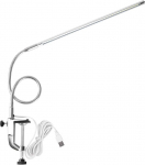 Sonew Desk Lamp Clampable, Tattoo Beauty Lamp with Clamp, LED Table Lamps for Manicure Reading Eyelash Extension Eyebrow Tattoo Manicure - 18 W, 48 Pieces Lamp Bead (Silver)