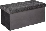 ATMOSPHERA CREATEUR D'INTERIEUR - Pouf Doppio Pieghevole Liam in Velluto Grigio