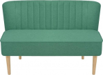 2-kohaline puidust raamiga diivan Moodne disain elutoa diivan Lounge diivan V&auml;ike diivan kangast diivan Pehmendusega diivan elutuppa magamistuppa kontorisse kangas 117 x 55,5 x 77 cm roheline