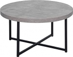 HOMCOM Kohvilaud K&otilde;rvallaud Kohvilaud ristikujulise raamiga &uuml;mmargune betoonist elutoa laud MDF metall must 80 x 80 x 45 cm