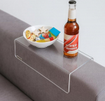 Akr&uuml;&uuml;list klaasist k&auml;etugede kandik 35 x 25 cm kaasaegse elutoa jaoks Elegantne diivanitaldrik Diivanil Stabiilne ja l&auml;bipaistev k&auml;etugede kandik 4 mm (35 x 25 cm, lineaarne)